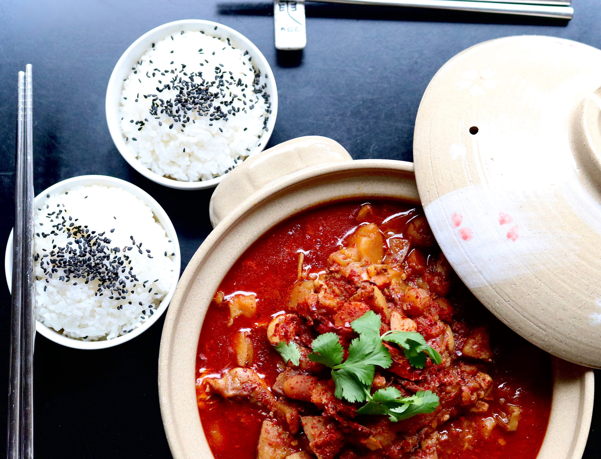 Dakbokkeumtang Spicy Korean Chicken Stew with Asian Pear