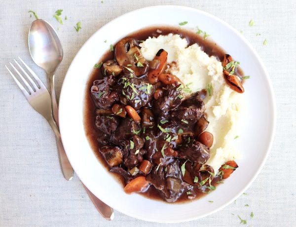 Beef Bourguignon with Mashed Potatoes